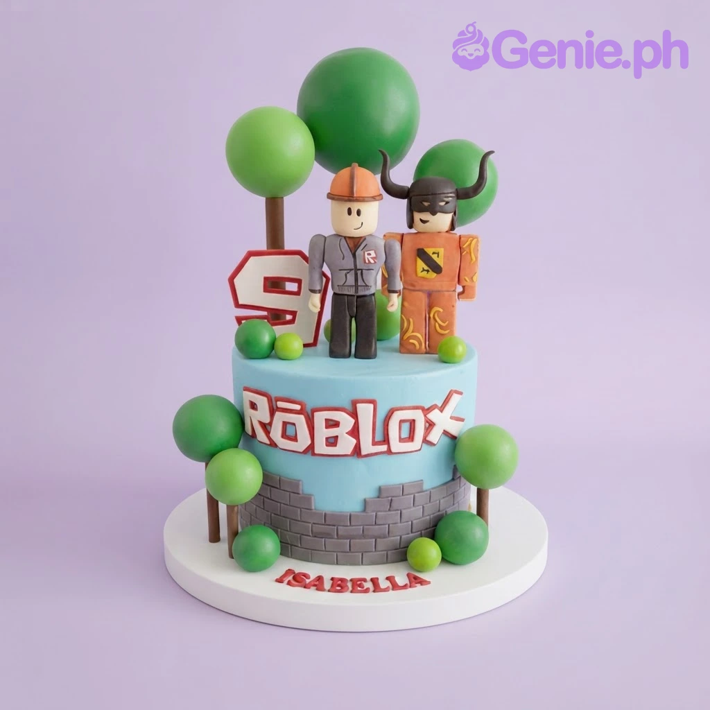 Roblox Blue Birthday Cake Design
