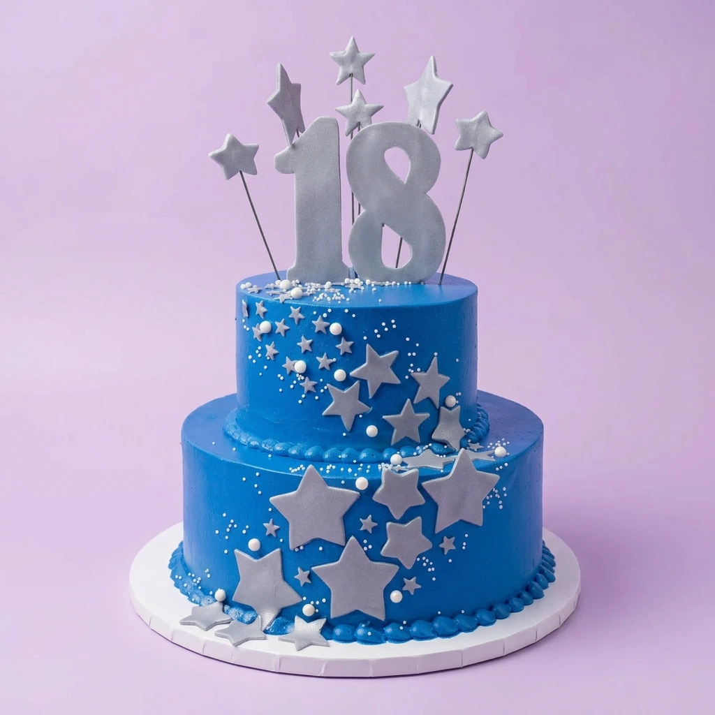 18th Birthday Star Strawberry Birthday Cake Design