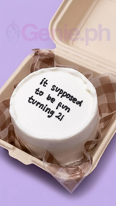 21st Birthday Minimalist Bento Cake Design