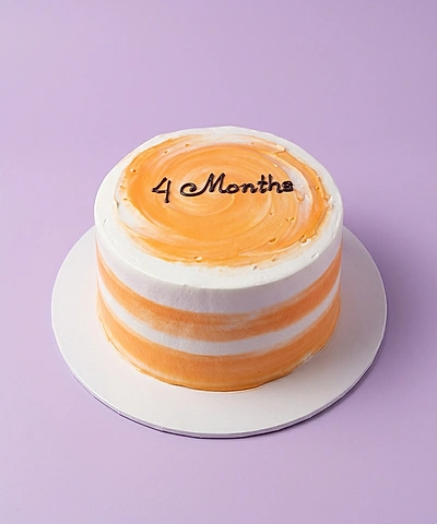 4 Months Orange Custom Cake Cebu Cake Design