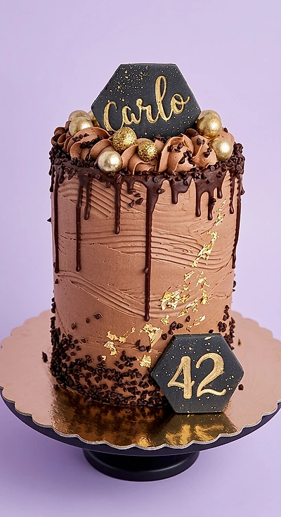 42nd Birthday Brown Darna Cake Design