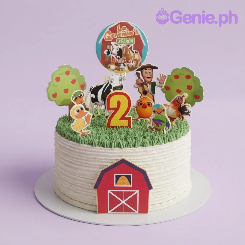Farm Animal Birthday Cake Design