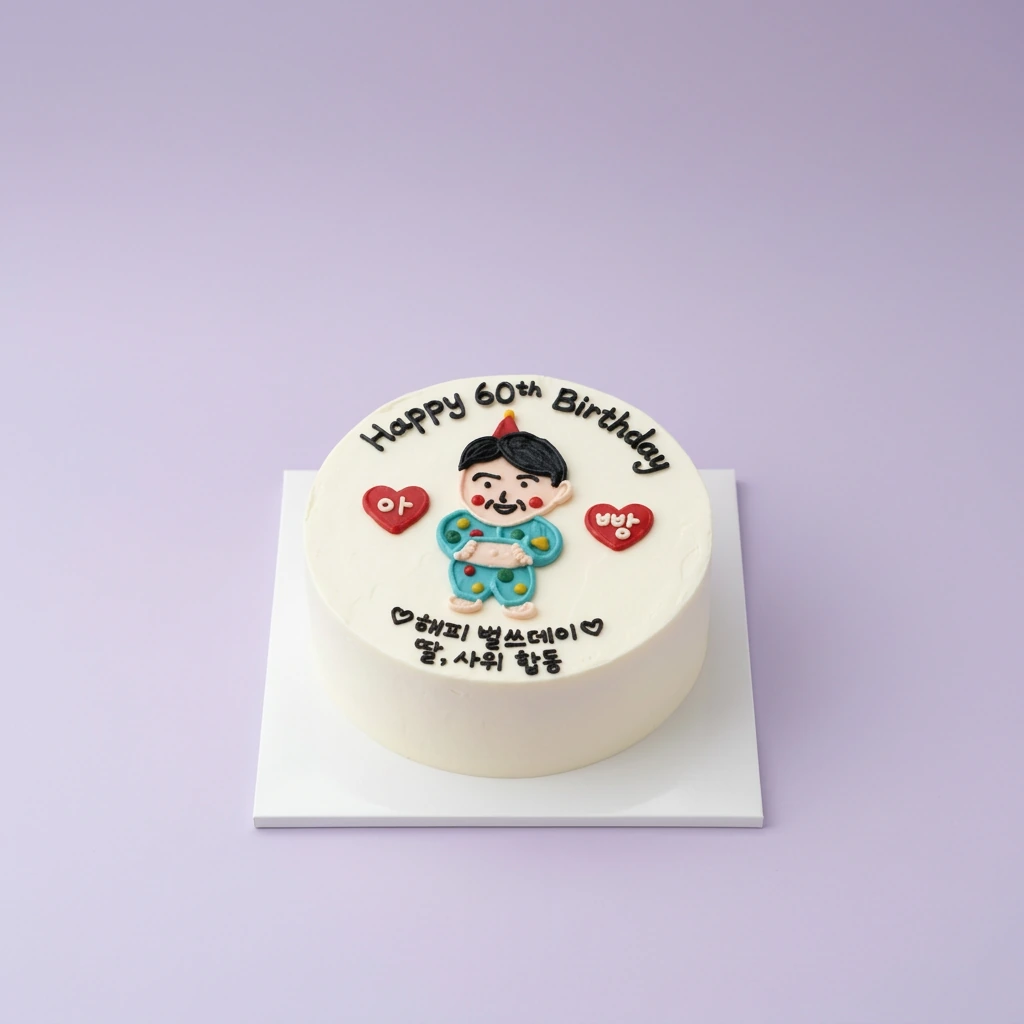 60th Birthday Korean Cake Design