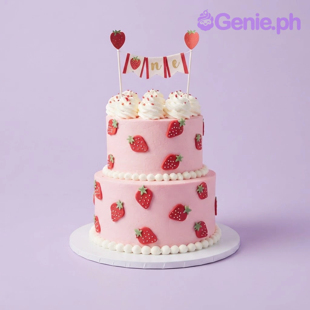 Strawberry Birthday Cake Design