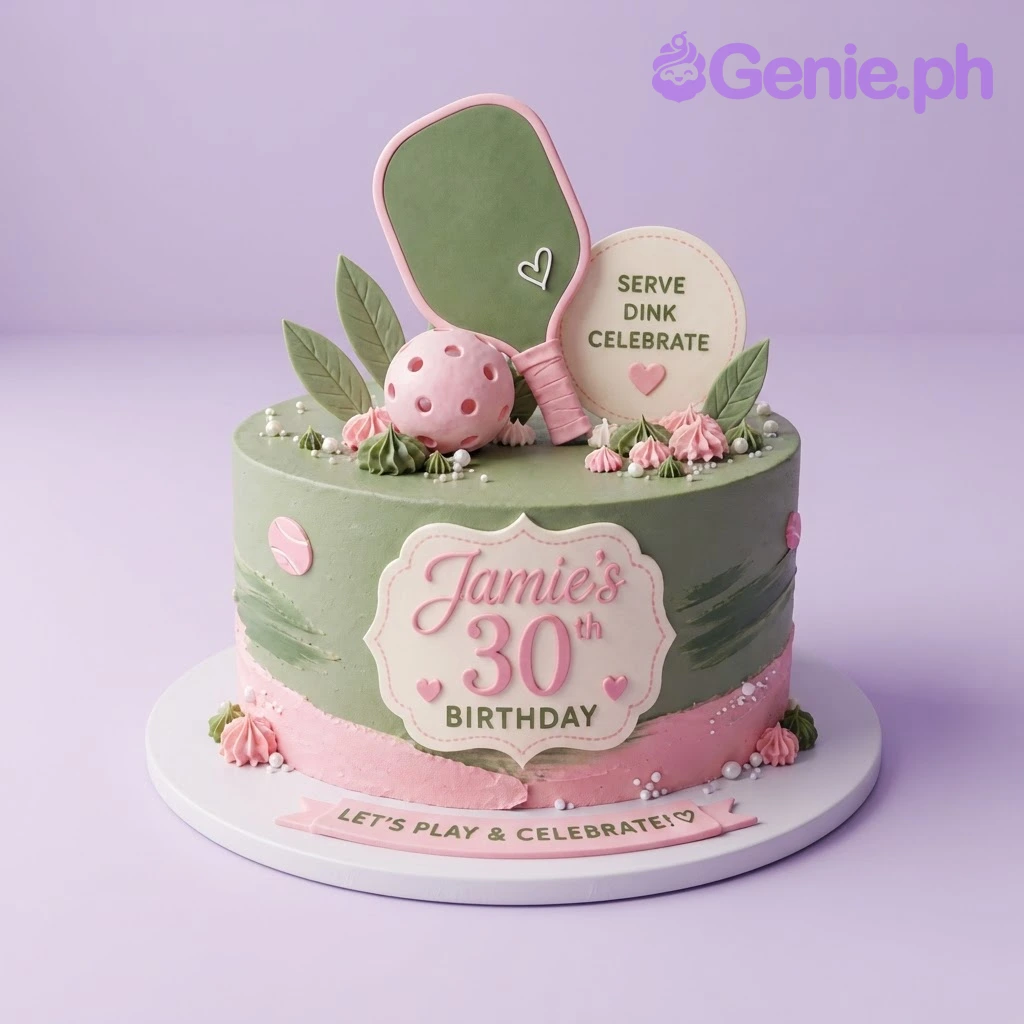Pickleball Birthday Cake