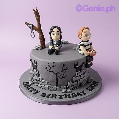 Addams Family Wednesday Addams Cake Design