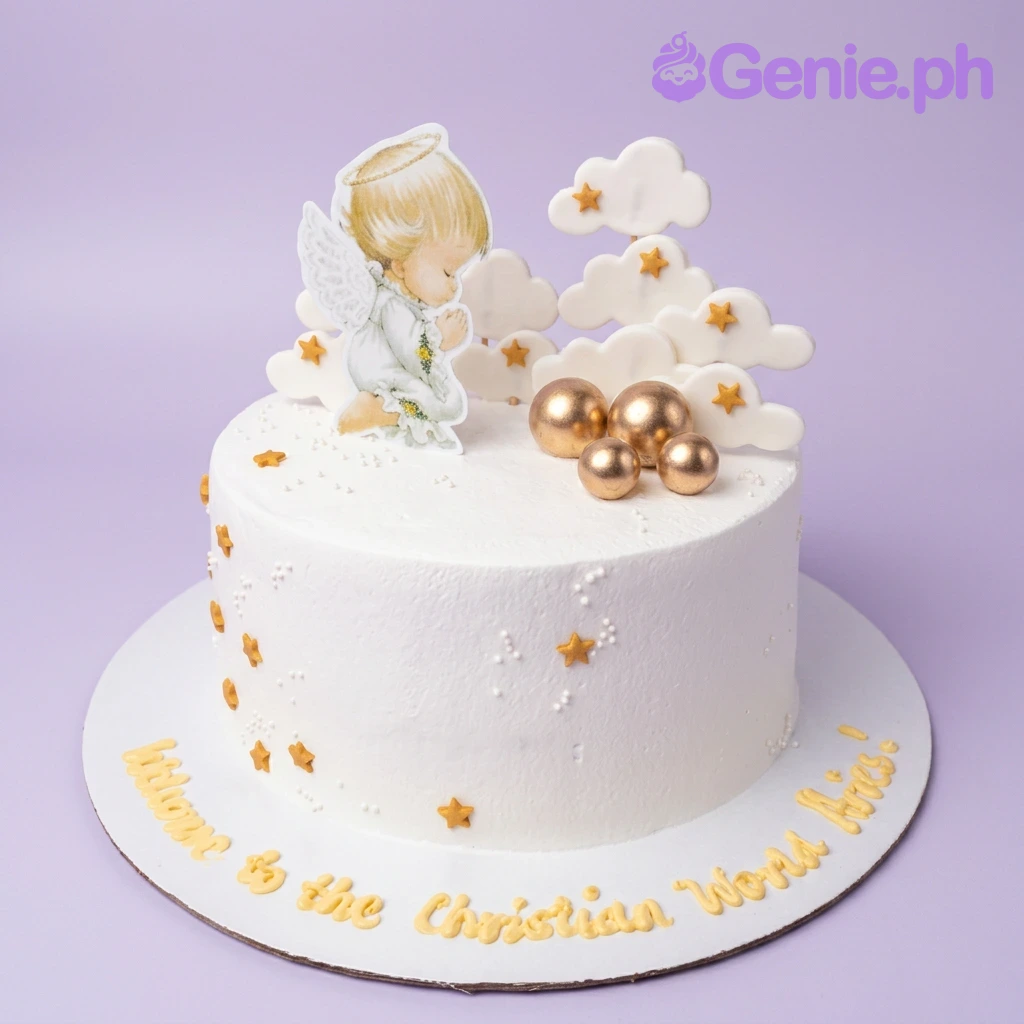 Angel Baptism Cake
