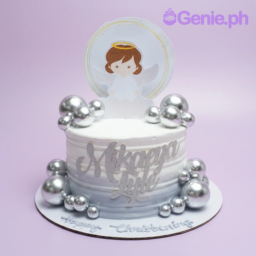Angel Christening Christening Girl Cake Design
