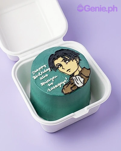 Anime Teal Lego Head Cake Design Anime Teal Lego Head Cake Design