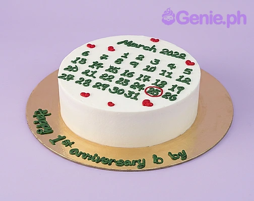 Anniversary Calendar Wedding Anniversary Cake Design