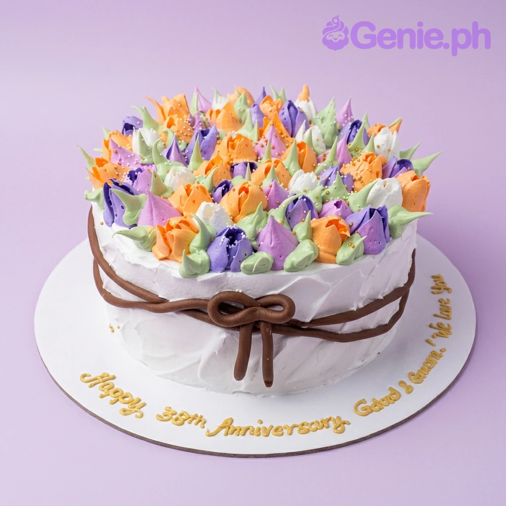 Anniversary Floral Candyland Cake Design