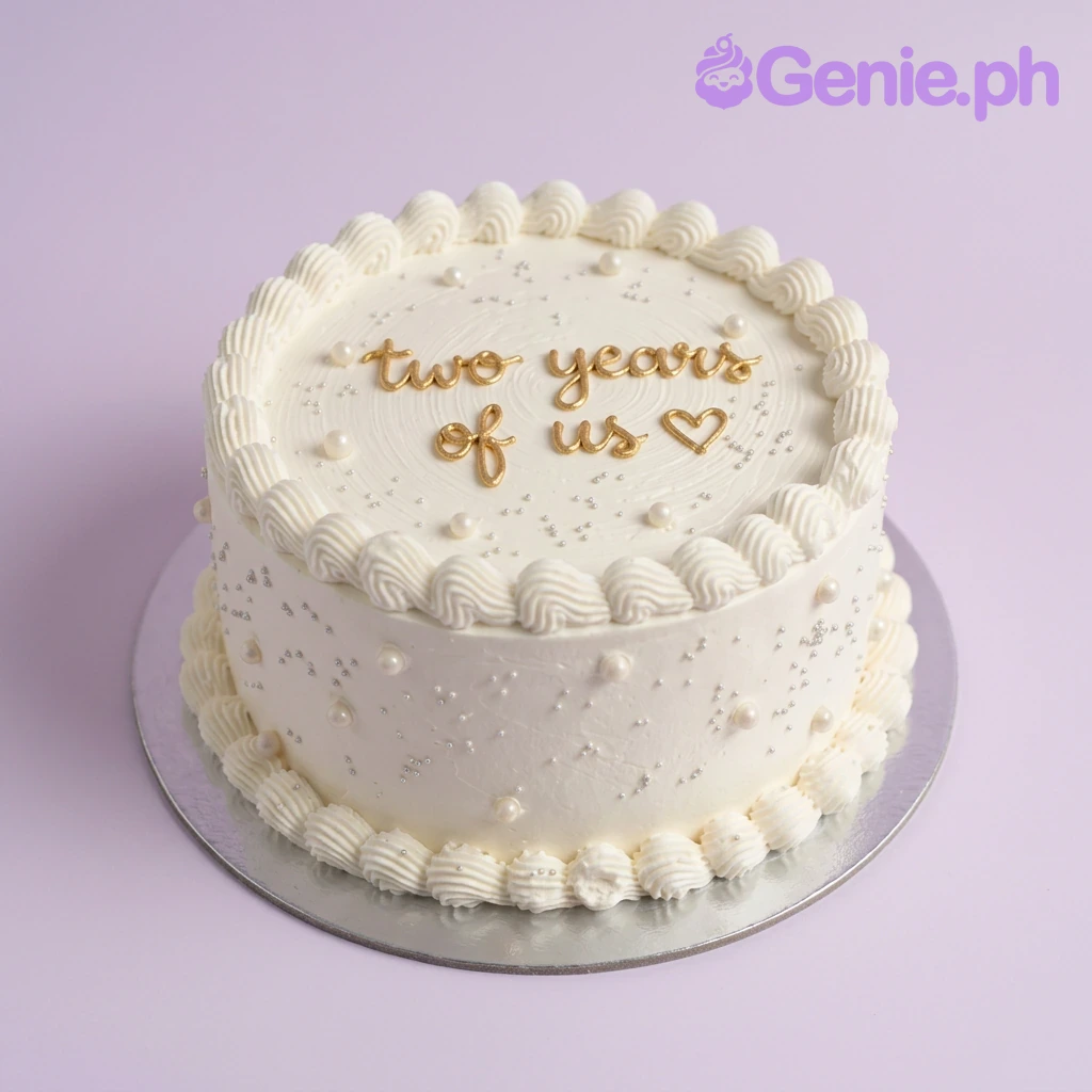 Anniversary Minimalist Wedding Anniversary Cake Design