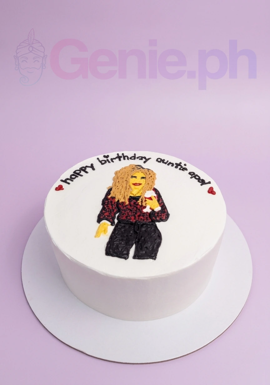 Auntie Apel Birthday Women Cake Design