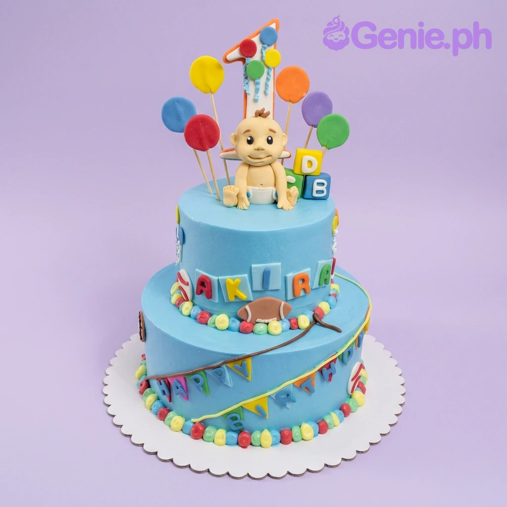 Baby Boy Birthday Cake