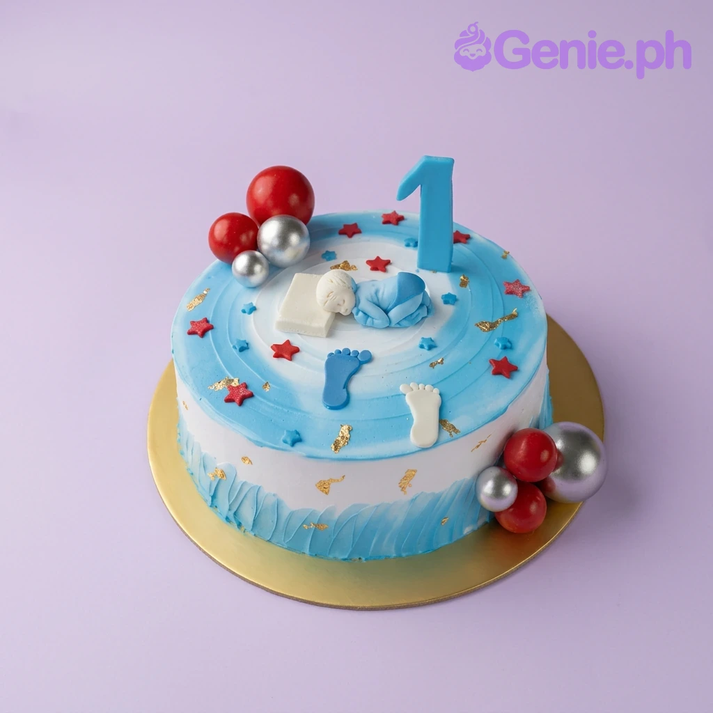 Baby Boy First Birthday Cake