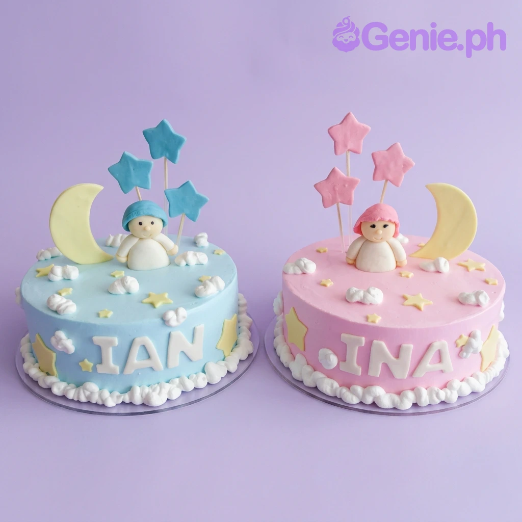 Baby Twin Cakes Raya Cake Design