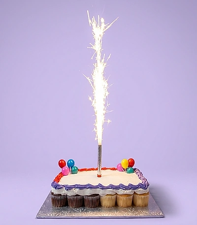 Balloon Sparkler Sparkling Fountain Candle Cake Design