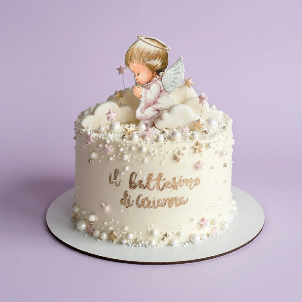Baptism Angel Caramel Cake Design Baptism Angel Caramel Cake Design