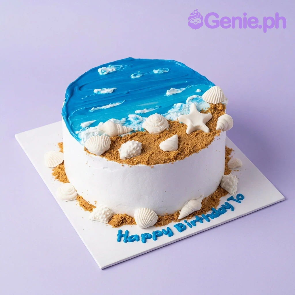 Beach Birthday Summer Cake Design