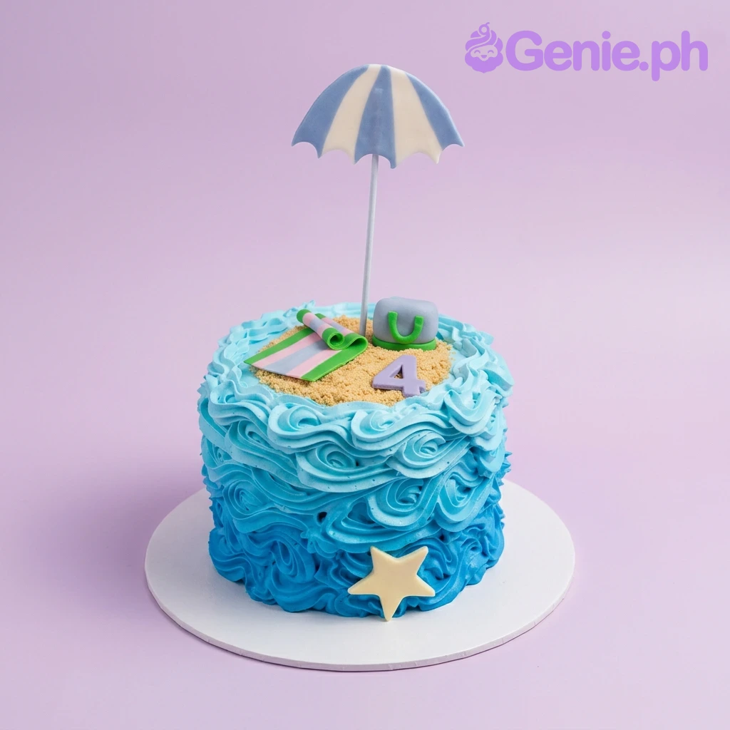 Beach Summer Cake Design