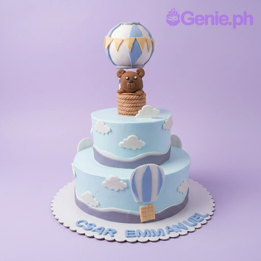 Bear Hot Air Balloon Cake Bear Hot Air Balloon Cake