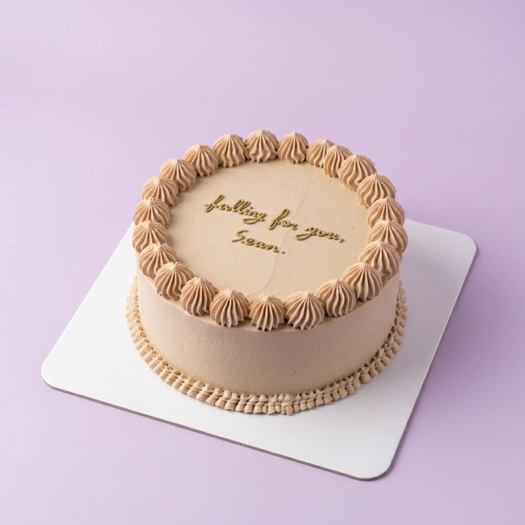Beige Minimalist Cake