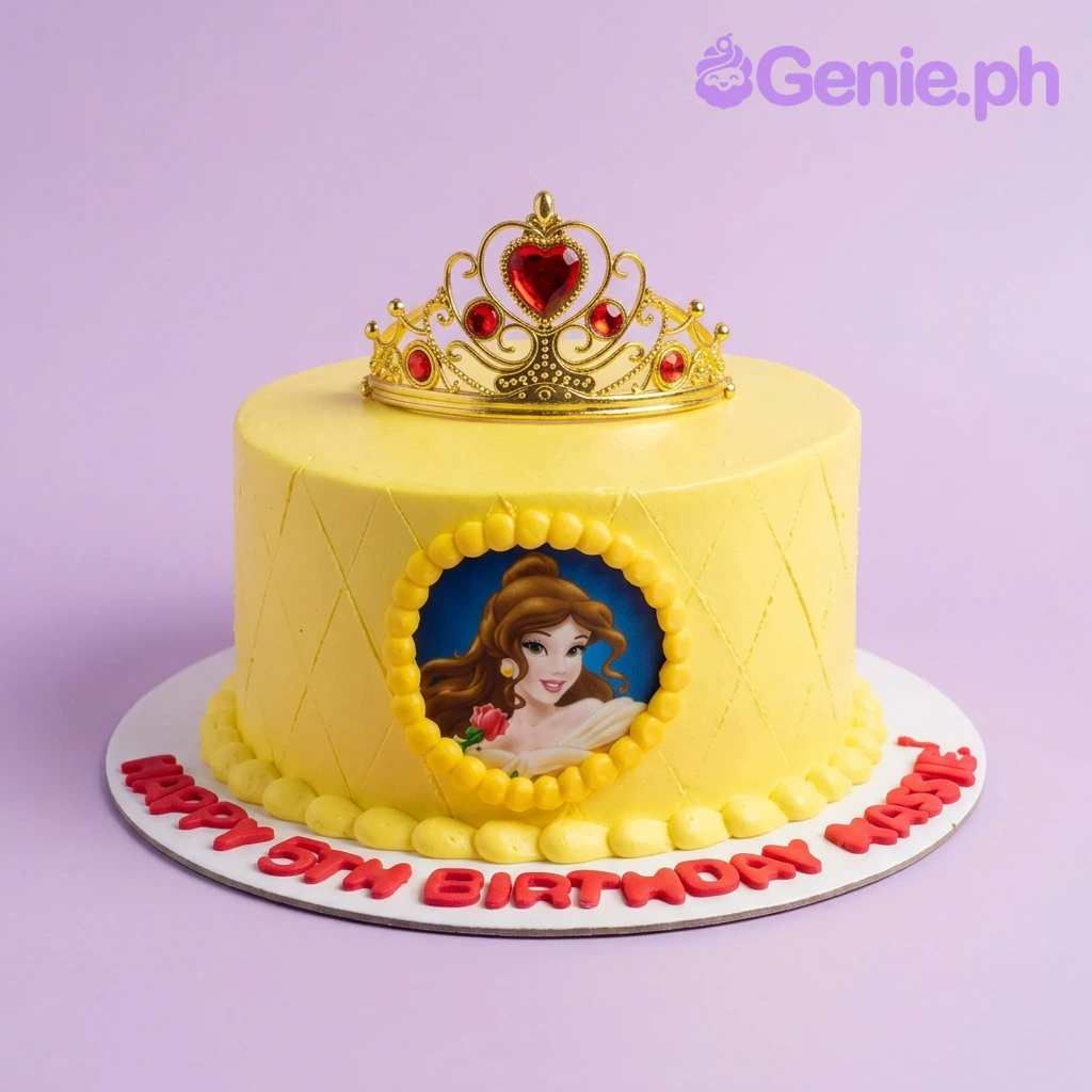 Belle Princess Yellow Cake Design Belle Princess Yellow Cake Design