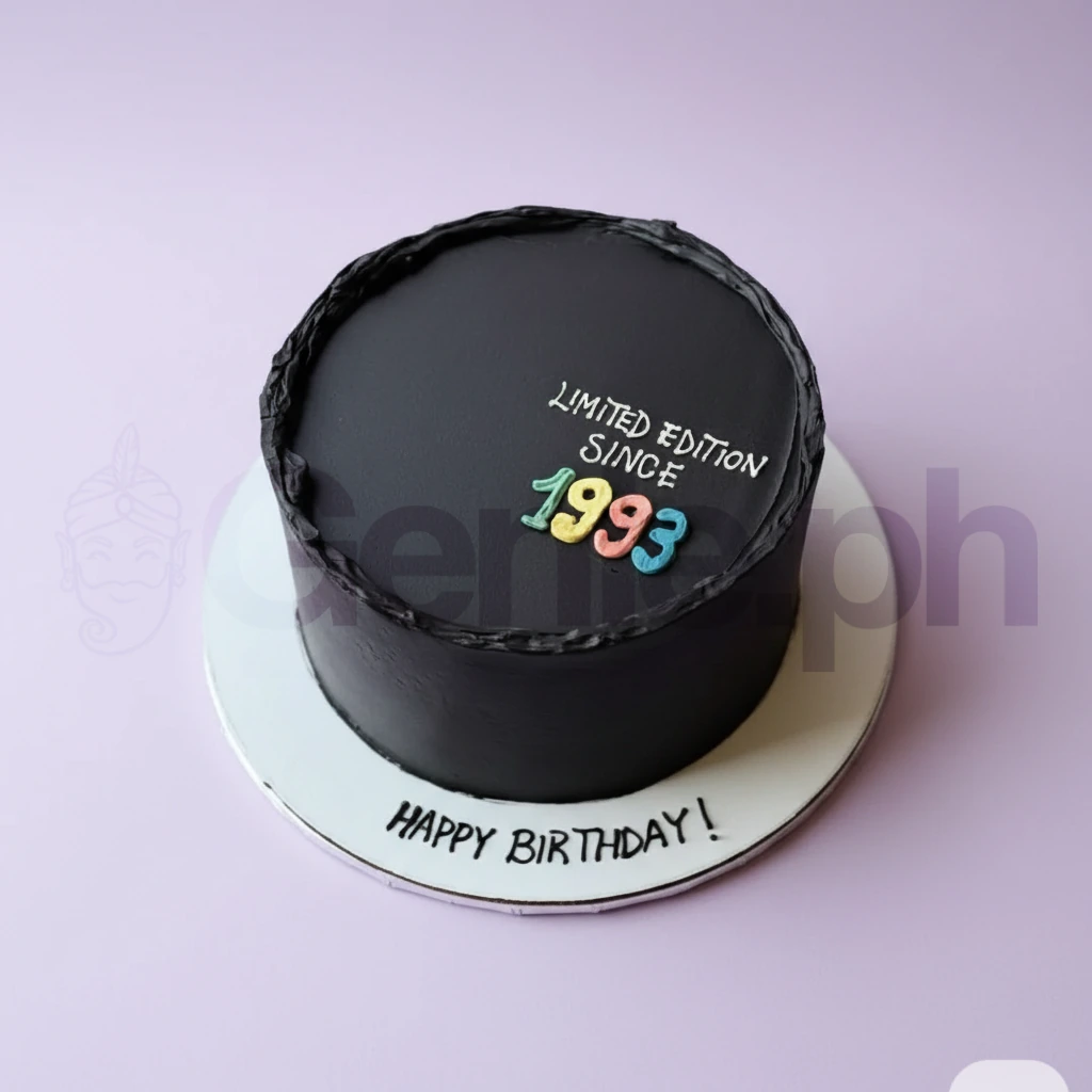 Black Minimalist Limited Edition Cake Design
