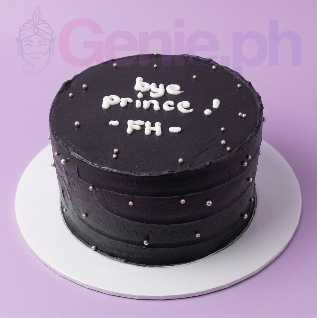 Black Minimalist Sing Cake Design