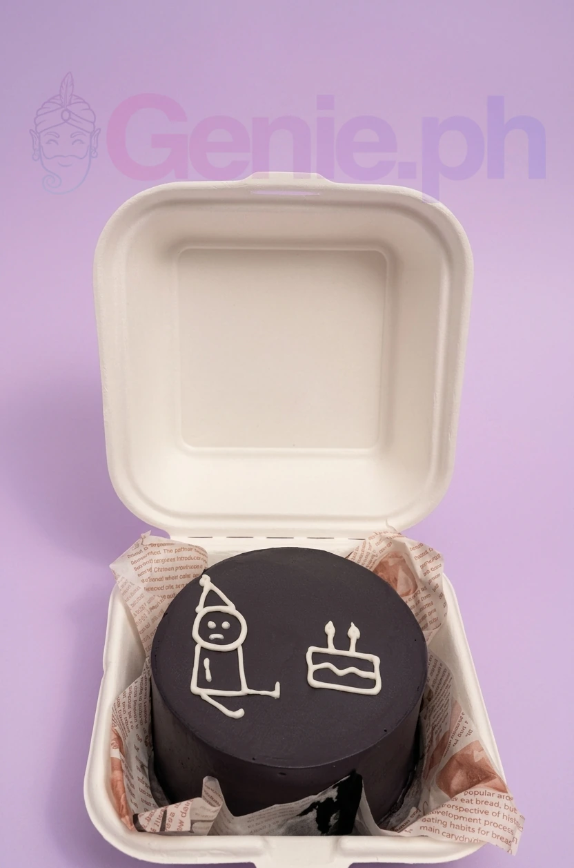 Black Minimalist Cake