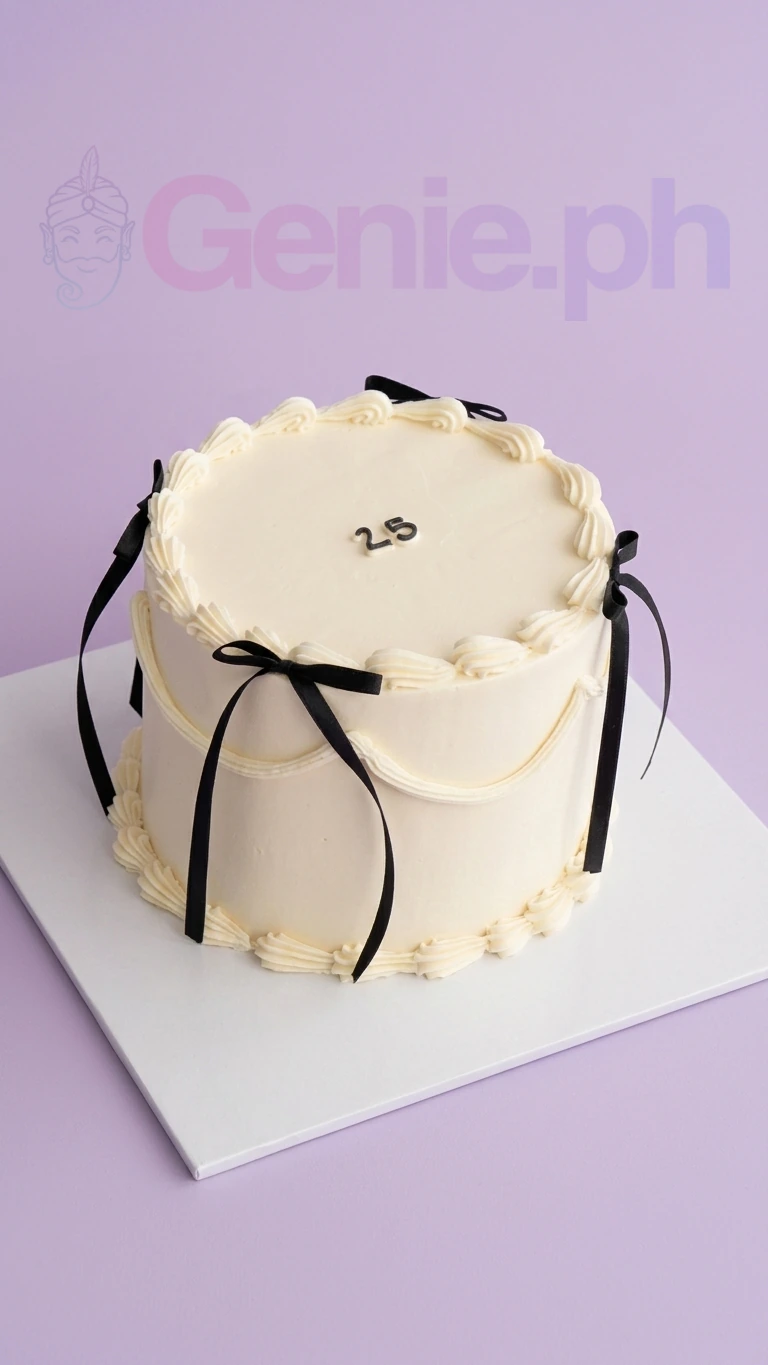Black Minimalist Cake