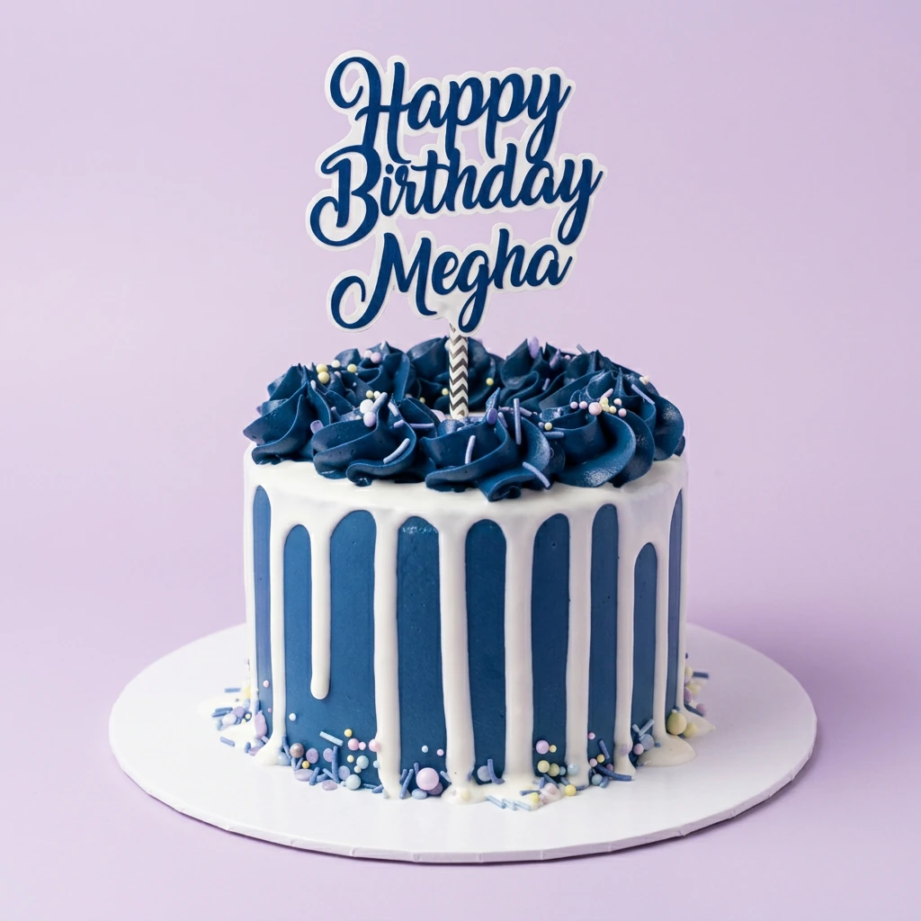 Blue Drip Candy Drip Cake Design