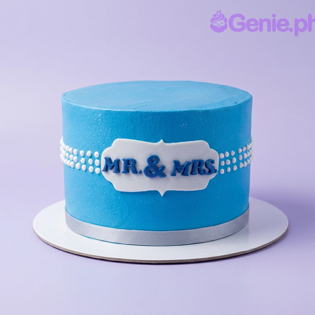 Blue Minimalist Cake
