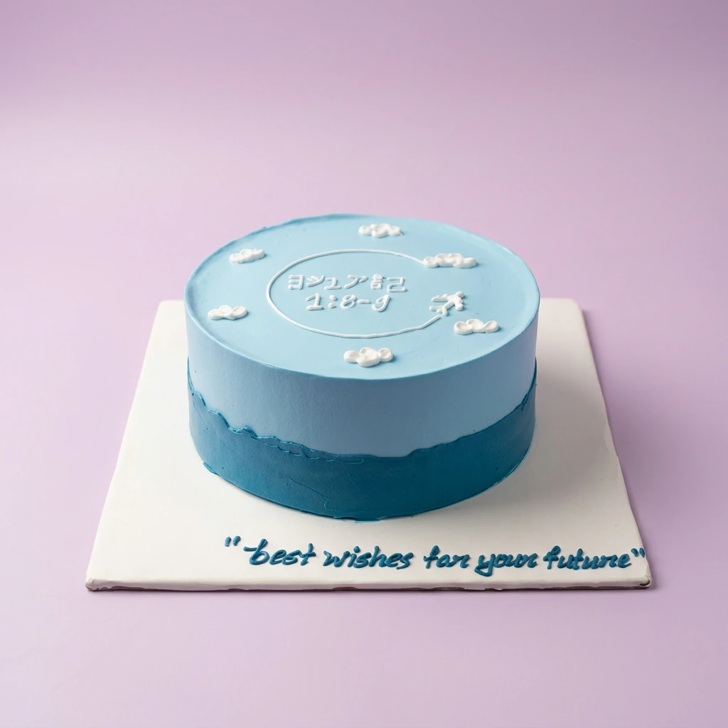 Blue Minimalist Cake