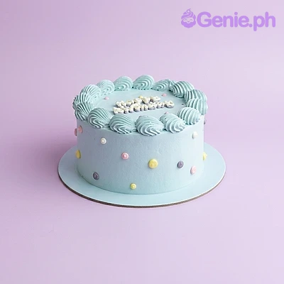 Blue Minimalist Money Cake Design