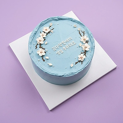 Blue Minimalist Cake