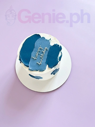 Blue Minimalist Cake