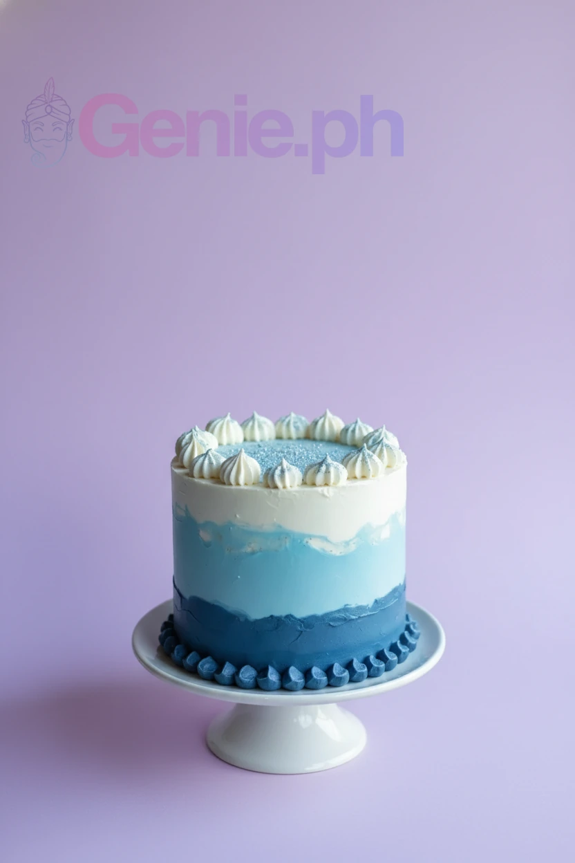 Blue Ombre Merida Cake Design