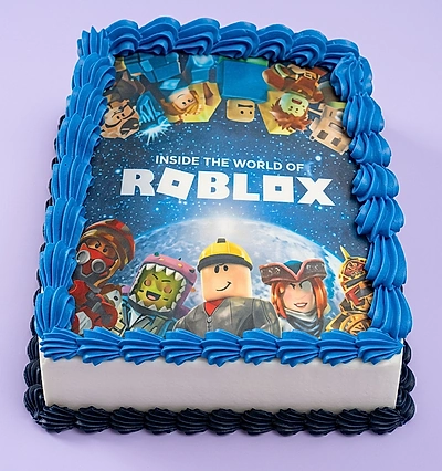 Blue Roblox Edible Photo Stranger Things Cake Design