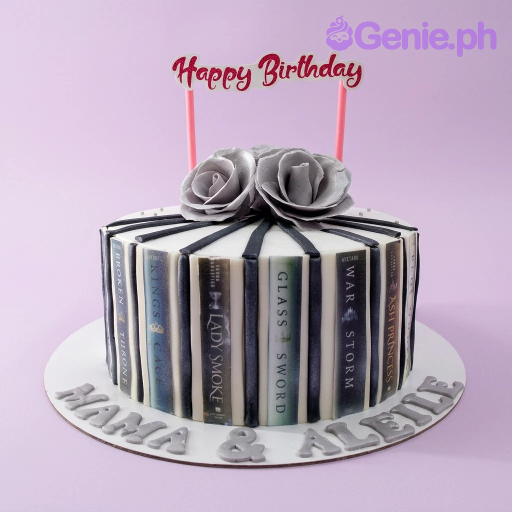 Book Lover Books Cake Design