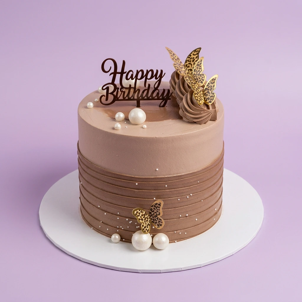 Brown Butterfly Cake