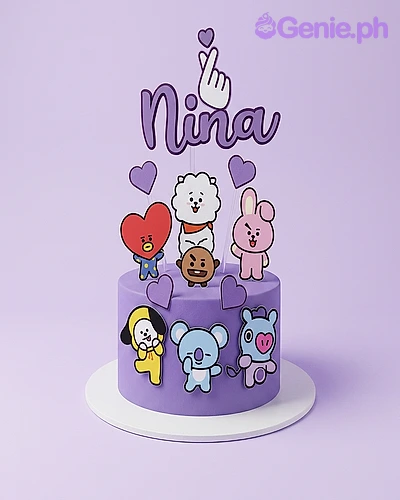 Bt21 Purple Cake Design Bt21 Purple Cake Design