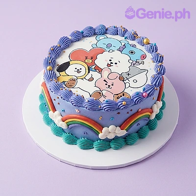 Bt21 Purple Cake Design Bt21 Purple Cake Design