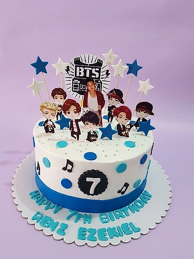 Bts Blue Cake