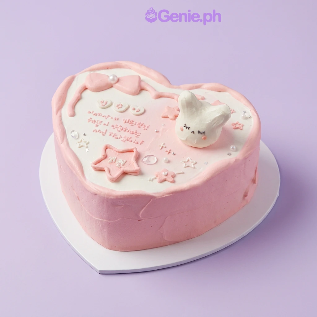 Bunny Heart Lego Head Cake Design Bunny Heart Lego Head Cake Design