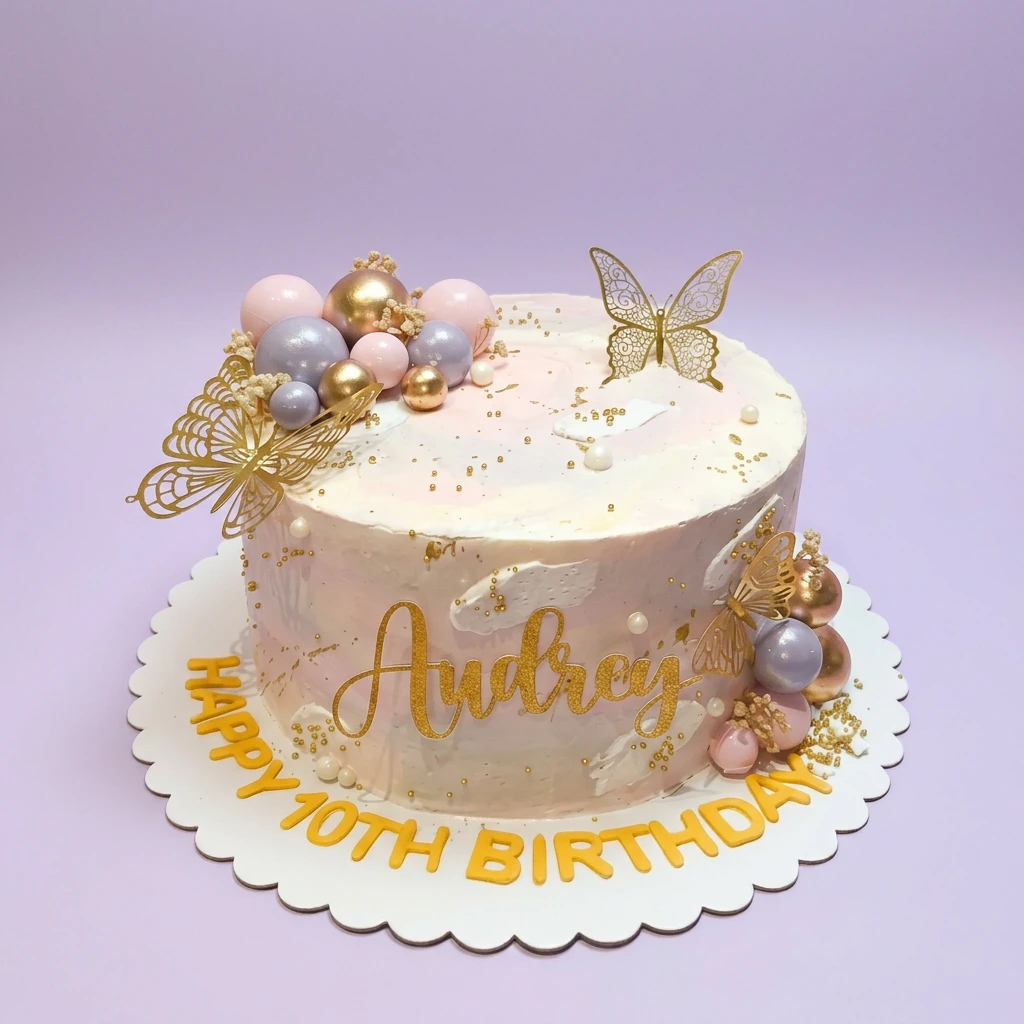 Butterfly Birthday Camping Cake Design