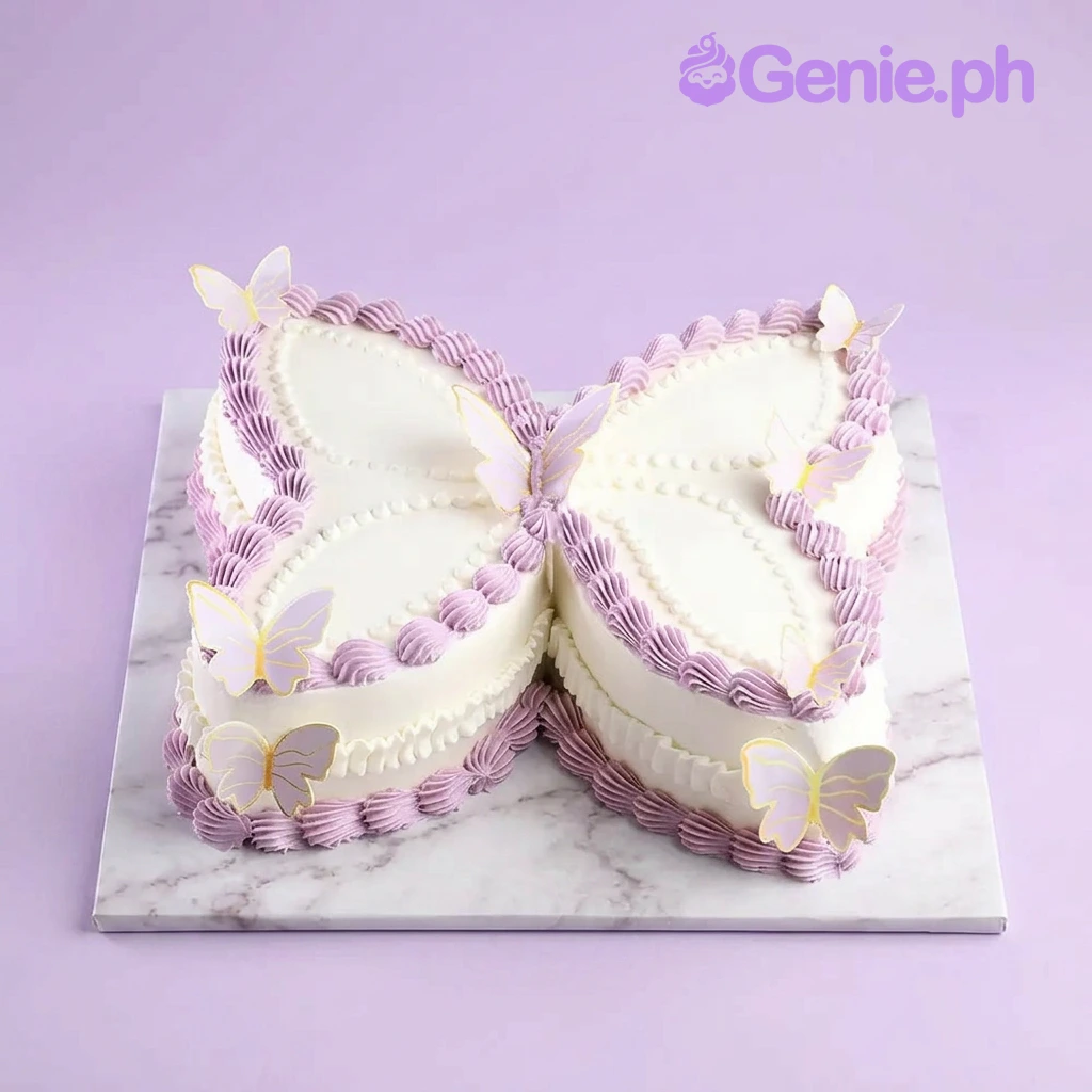 Butterfly Lavender Cake Design Butterfly Lavender Cake Design