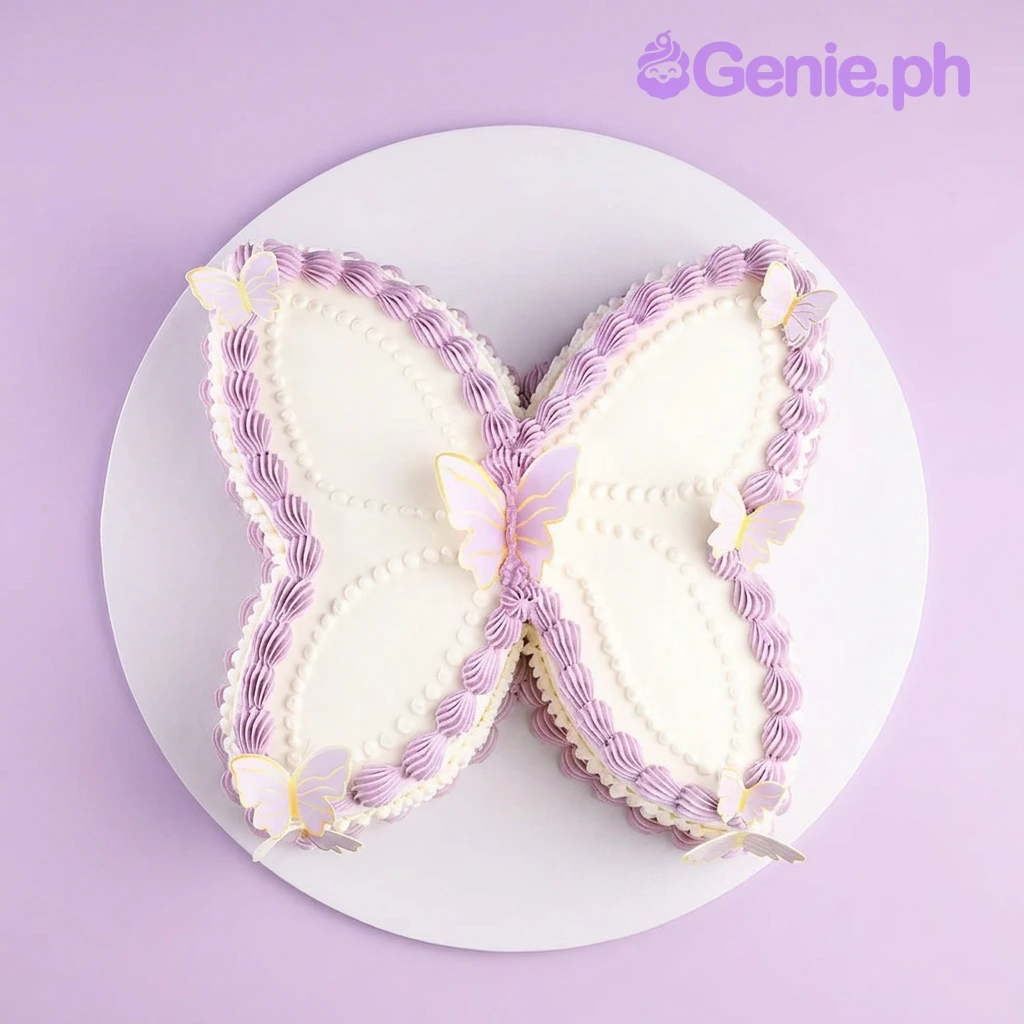 Butterfly Purple Cake Design Butterfly Purple Cake Design