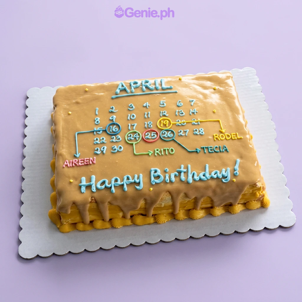 Calendar Birthday Cake
