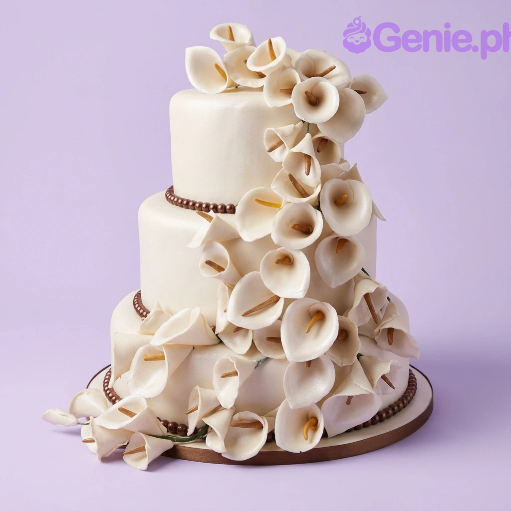 Calla Lily Wedding Fishing Cake Design Calla Lily Wedding Fishing Cake Design